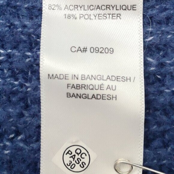 Cleo Ladies Size Medium Straight Fit Royal Blue Open Cardigan - Picture 5 of 9